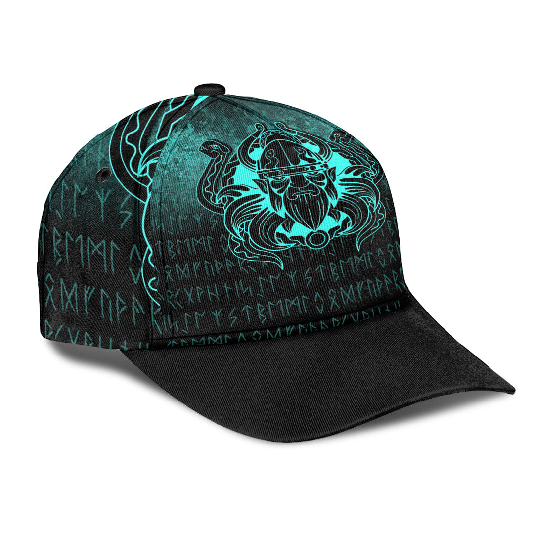 Viking Classic Cap Nordic Warrior Valhalla Norse Cyan Version Classic Cap RLT12