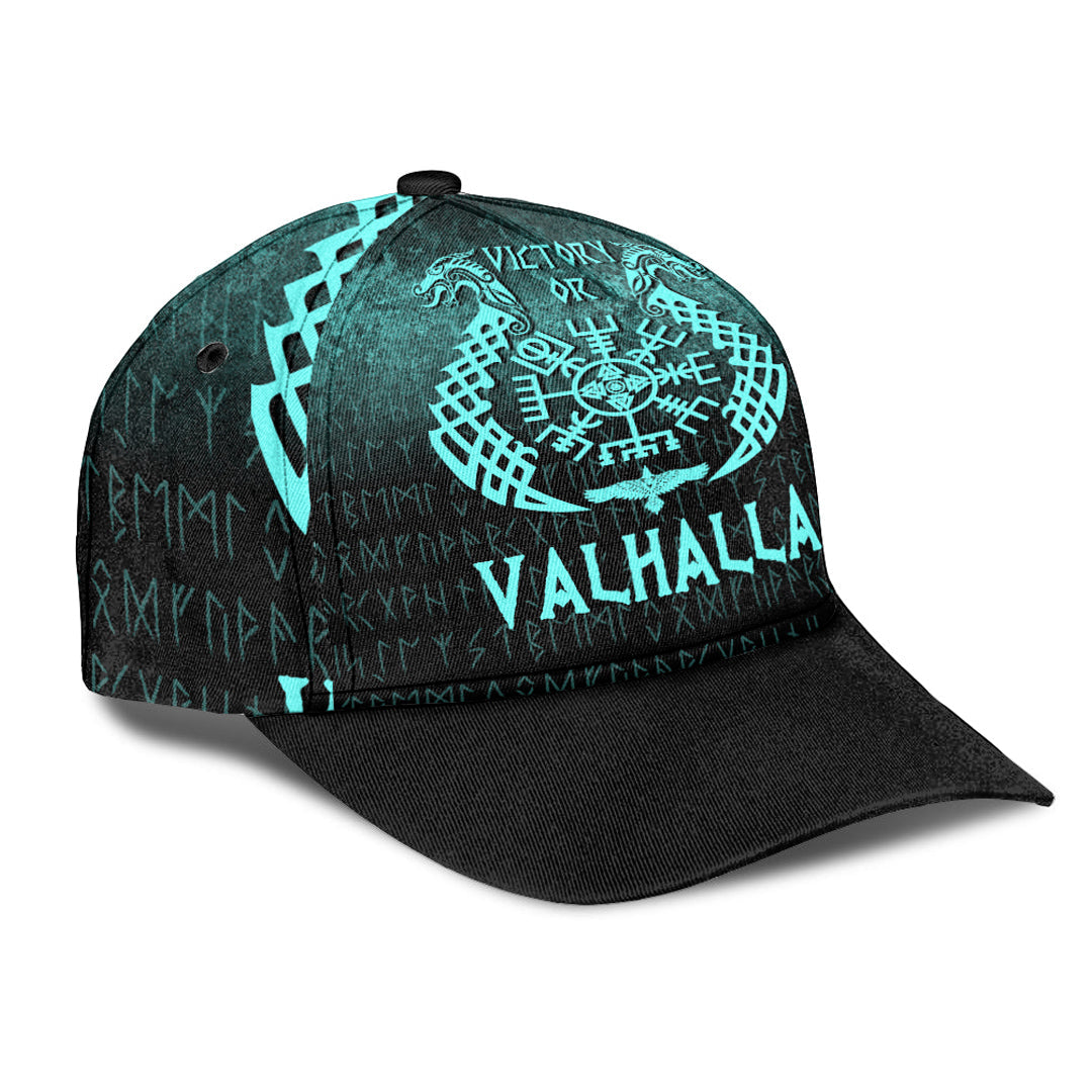 Wonder Print Shop Classic Cap - Victory or Valhalla - Cyan Version Classic Cap RLT12