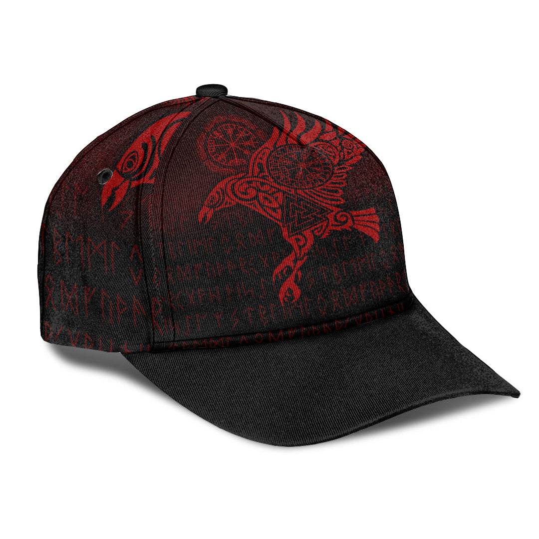 Viking Classic Cap Raven Vegvisir Tattoo Red Version Classic Cap RLT12