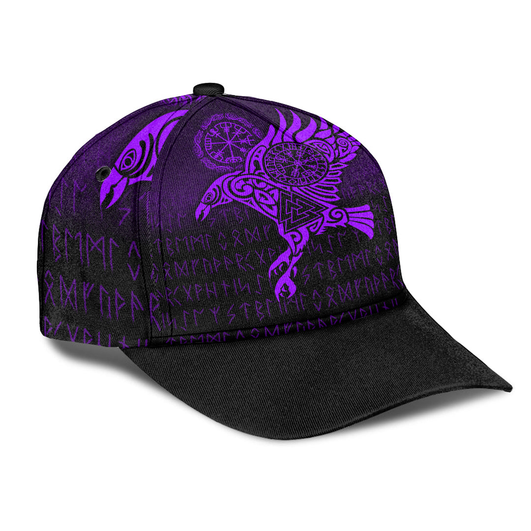 Viking Classic Cap Raven Vegvisir Tattoo Purple Version Classic Cap RLT12