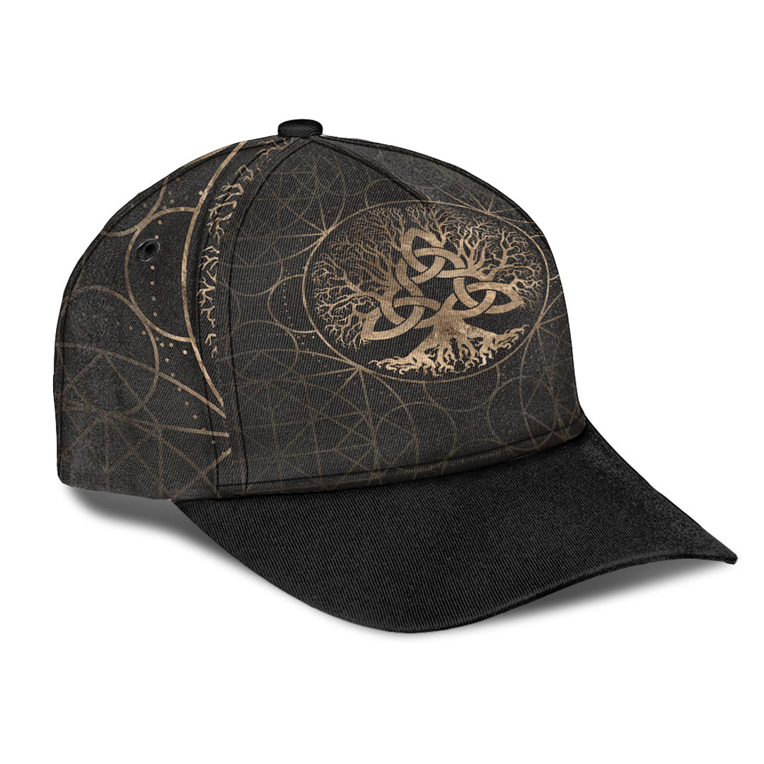 Viking Classic Cap Tree Of Life Yggdrasil with Triquetra Classic Cap RLT12