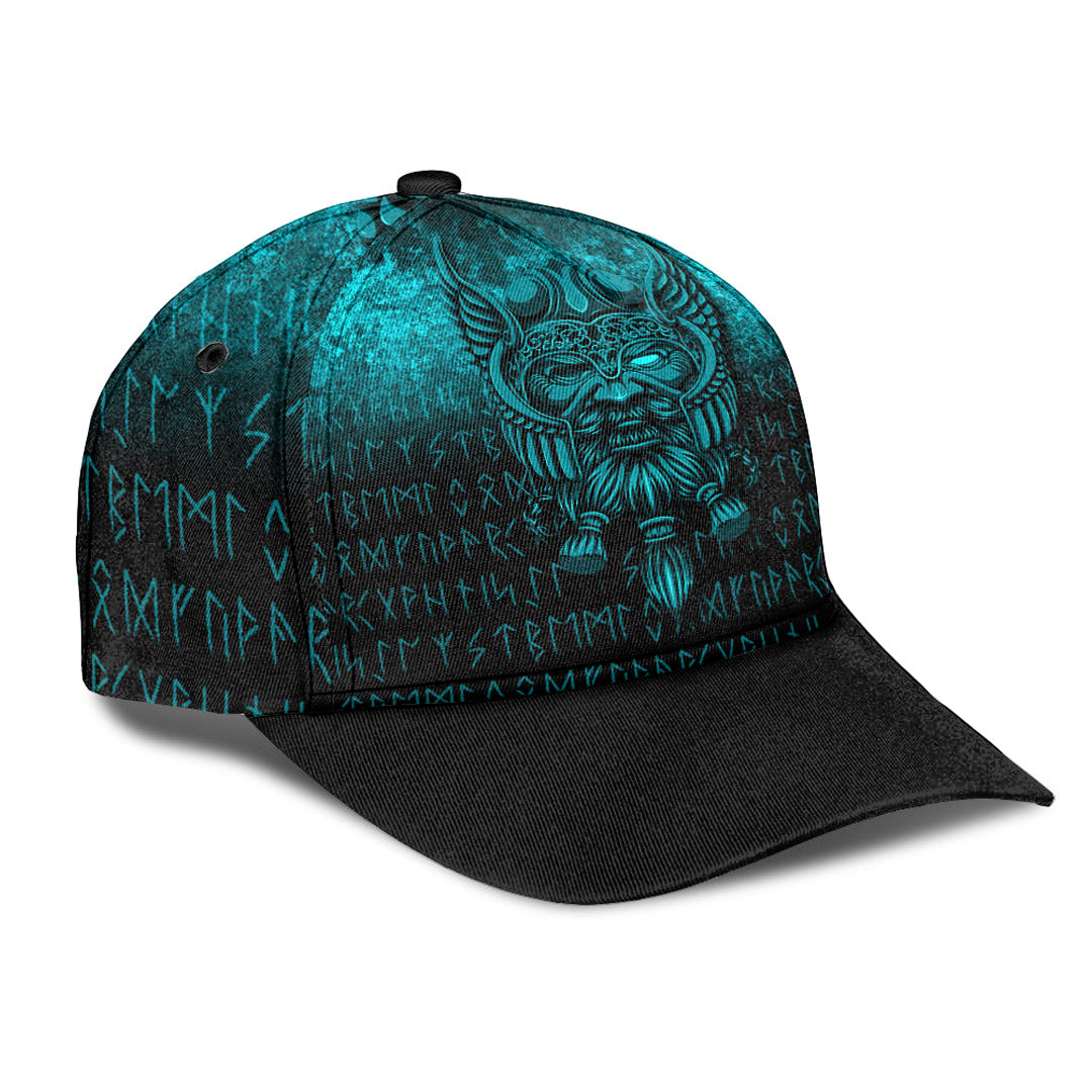 Viking Classic Cap Viking Odin Allfather In Asgard Cyan Version Classic Cap RLT12