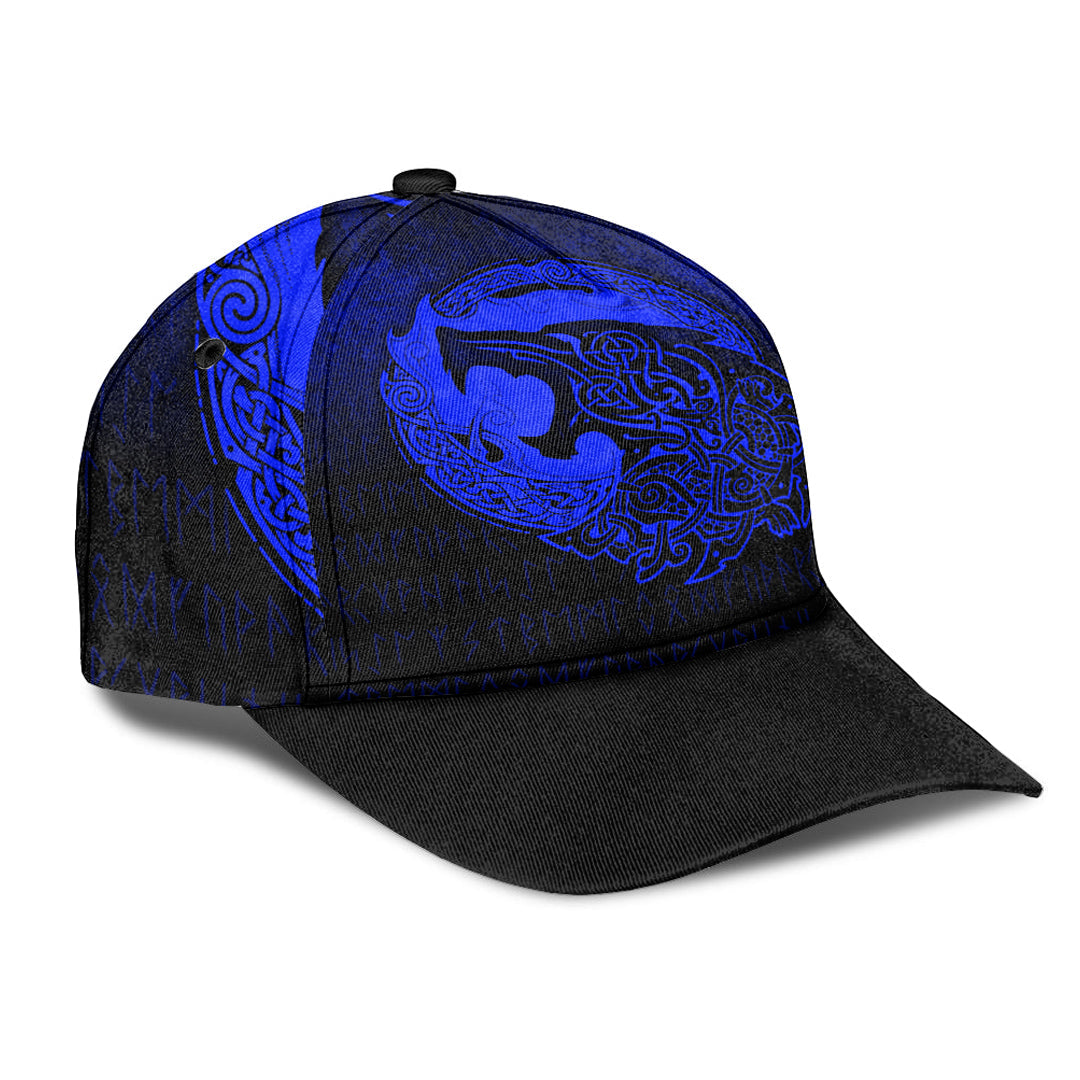 Viking Classic Cap Fenrir Viking 3D Tattoo Blue Version Classic Cap RLT12