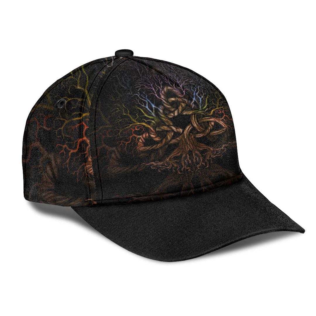 Viking Classic Cap Colorful Tree Of Life With Triquetra Classic Cap RLT12