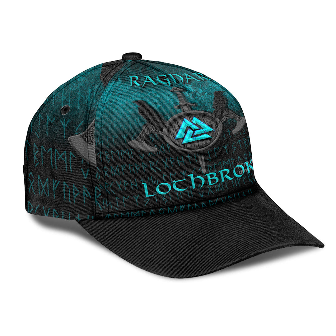 Viking Classic Cap Ragnar Lothbrok Ragnar Lodbrok Viking Warrior Cyan Version Classic Cap RLT12