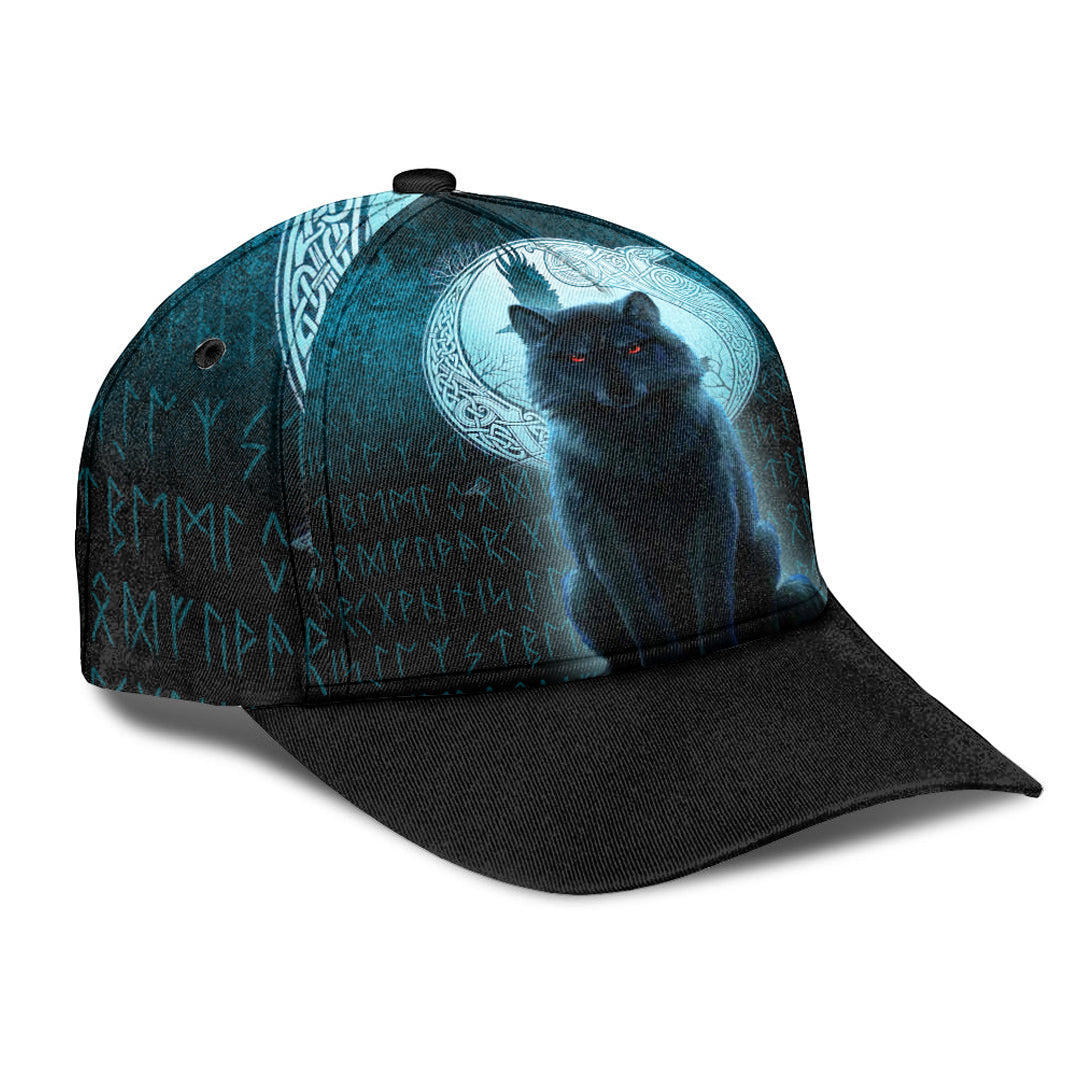 Viking Classic Cap Fenrir Viking Wolf Cyan Version Classic Cap RLT12