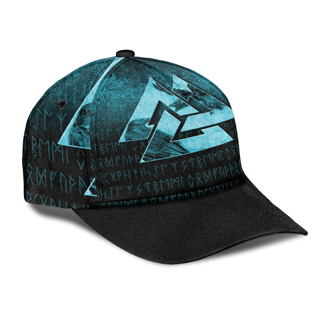 Viking Classic Cap Huginn Muninn Ravens from Odin Viking Cyan Version Classic Cap RLT12