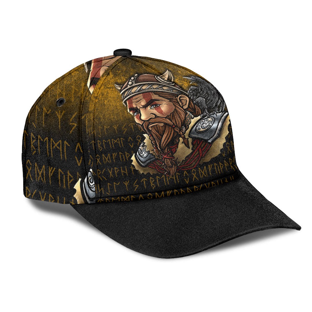 Viking Classic Cap Viking Warrior Odin Valhalla Raven Classic Cap RLT12
