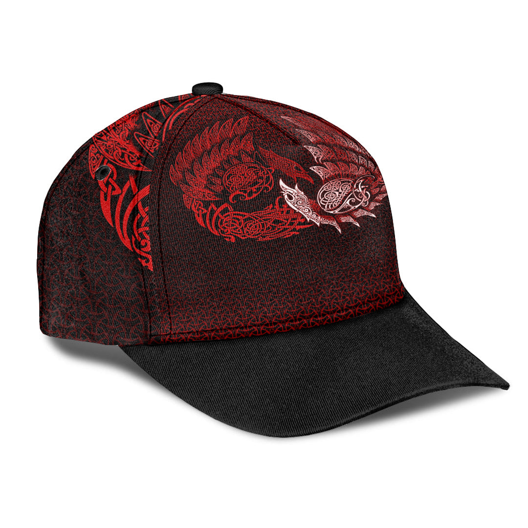 Viking Classic Cap Ragnarok Huginn Muninn Red Version Classic Cap RLT12