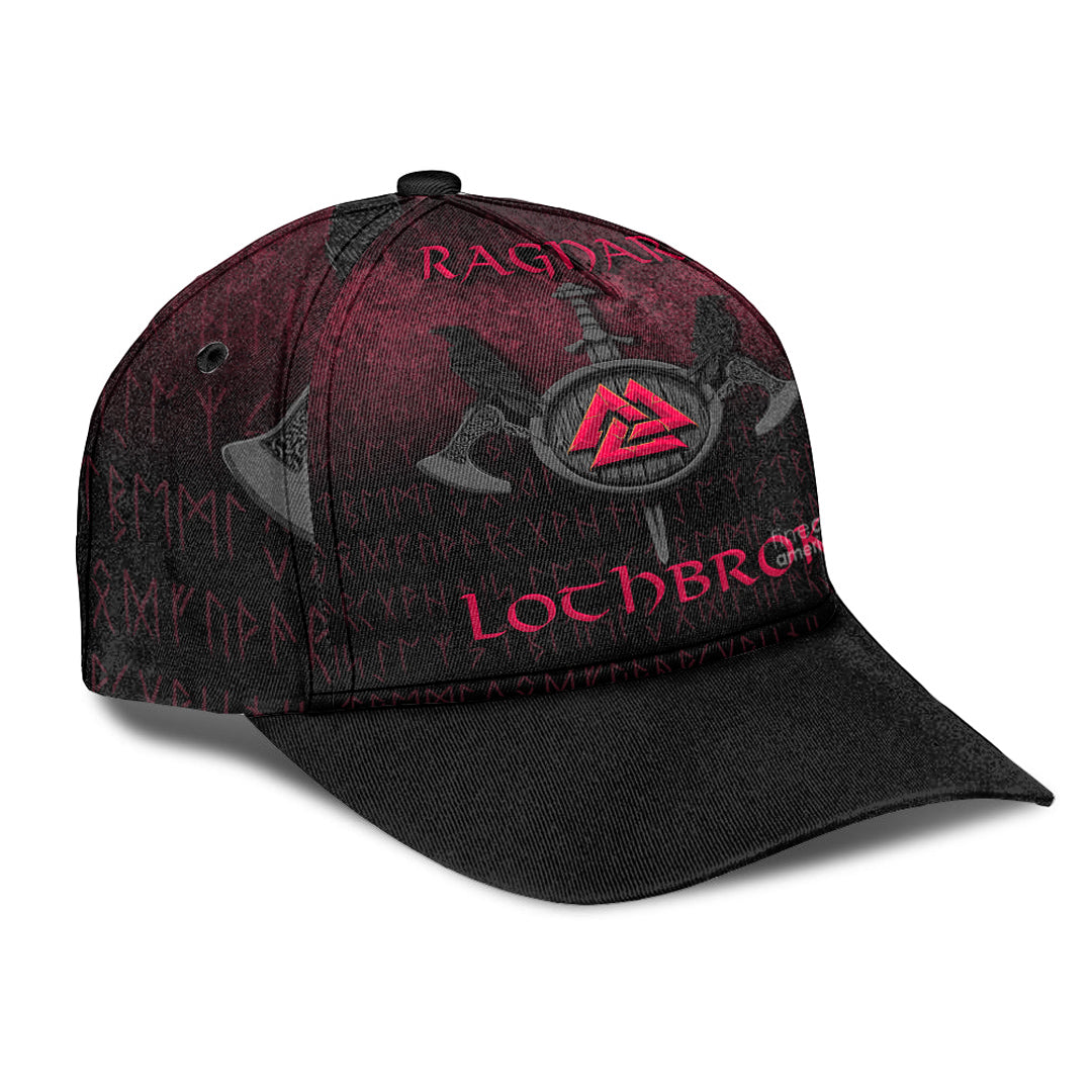 Viking Classic Cap Ragnar Lothbrok Ragnar Lodbrok Viking Warrior Red Version Classic Cap RLT12