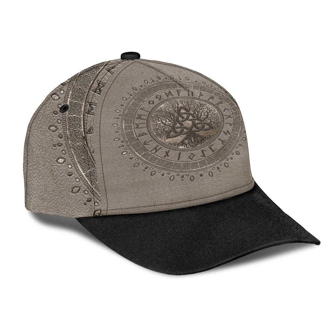Viking Classic Cap Tree Of Life with Triquetra Beige Classic Cap RLT12
