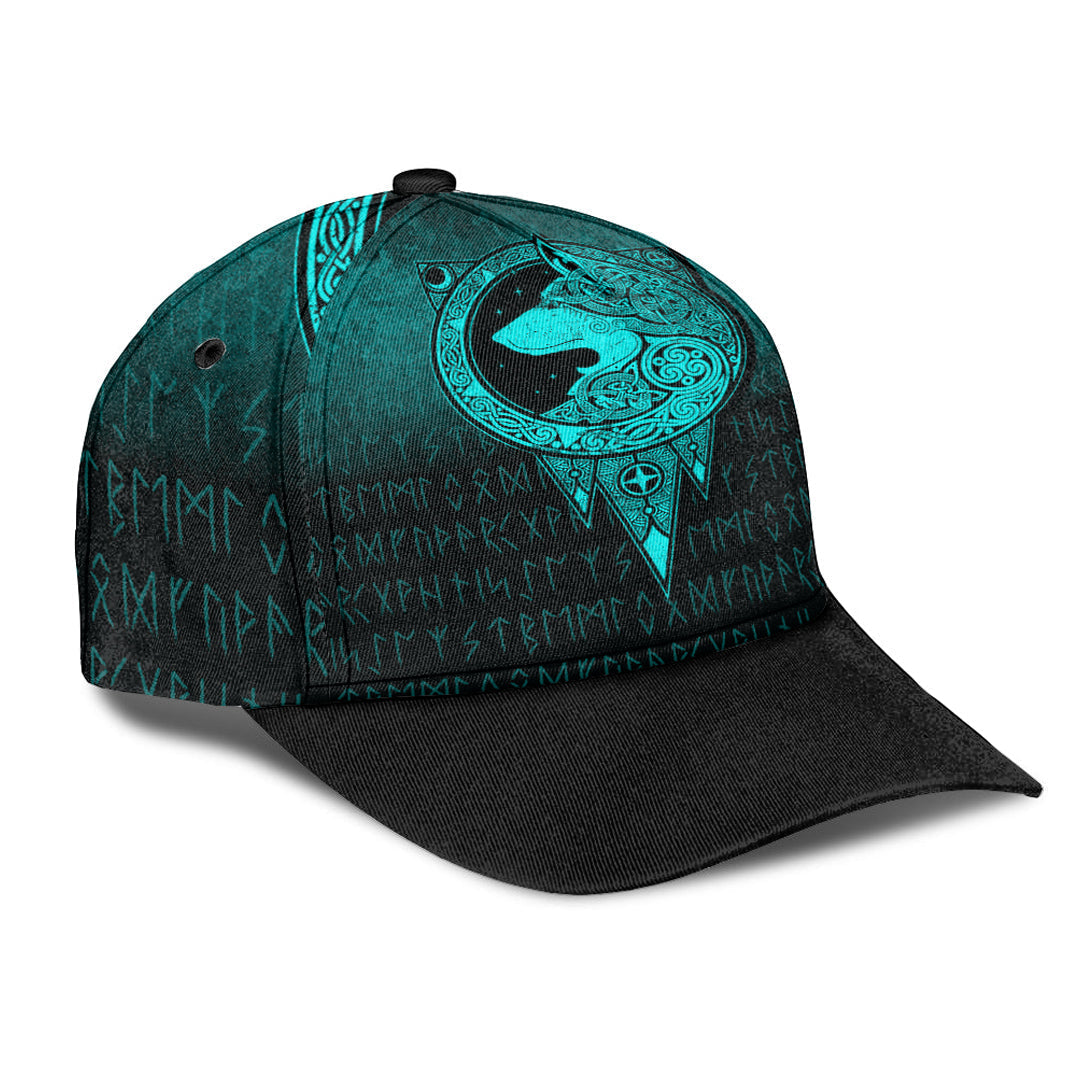 Viking Classic Cap Viking Norse Wolf Cyan Version Classic Cap RLT12