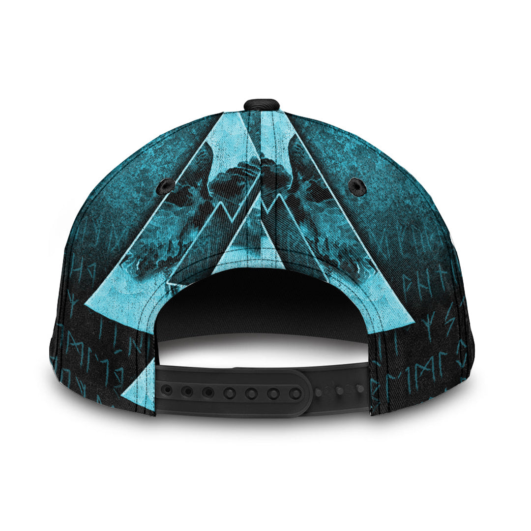 Viking Classic Cap Huginn Muninn Ravens from Odin Viking Cyan Version Classic Cap RLT12