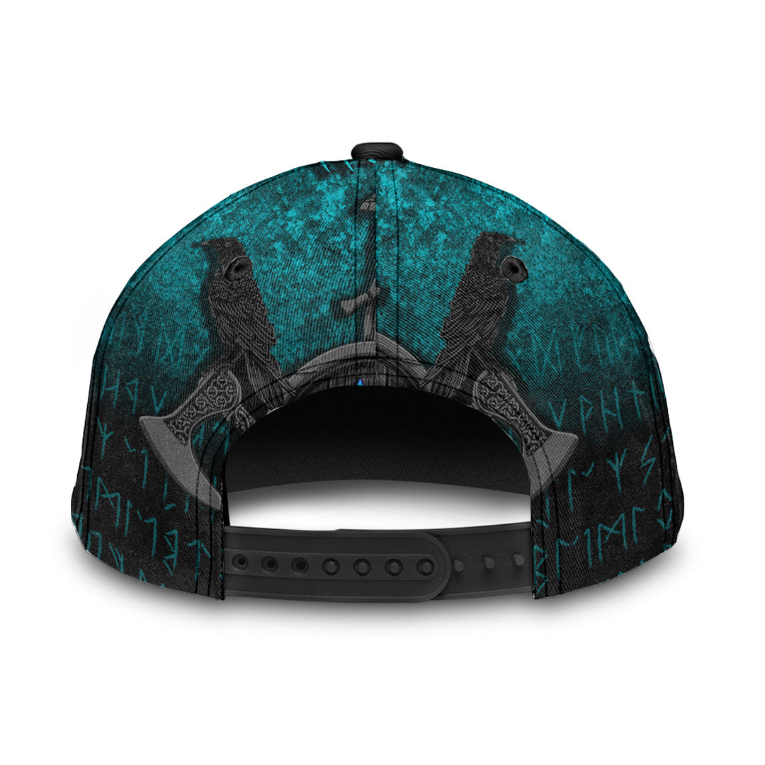 Viking Classic Cap Ragnar Lothbrok Ragnar Lodbrok Viking Warrior Cyan Version Classic Cap RLT12