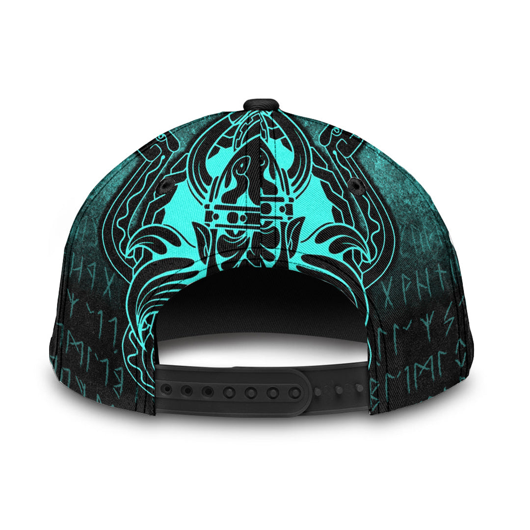 Viking Classic Cap Nordic Warrior Valhalla Norse Cyan Version Classic Cap RLT12