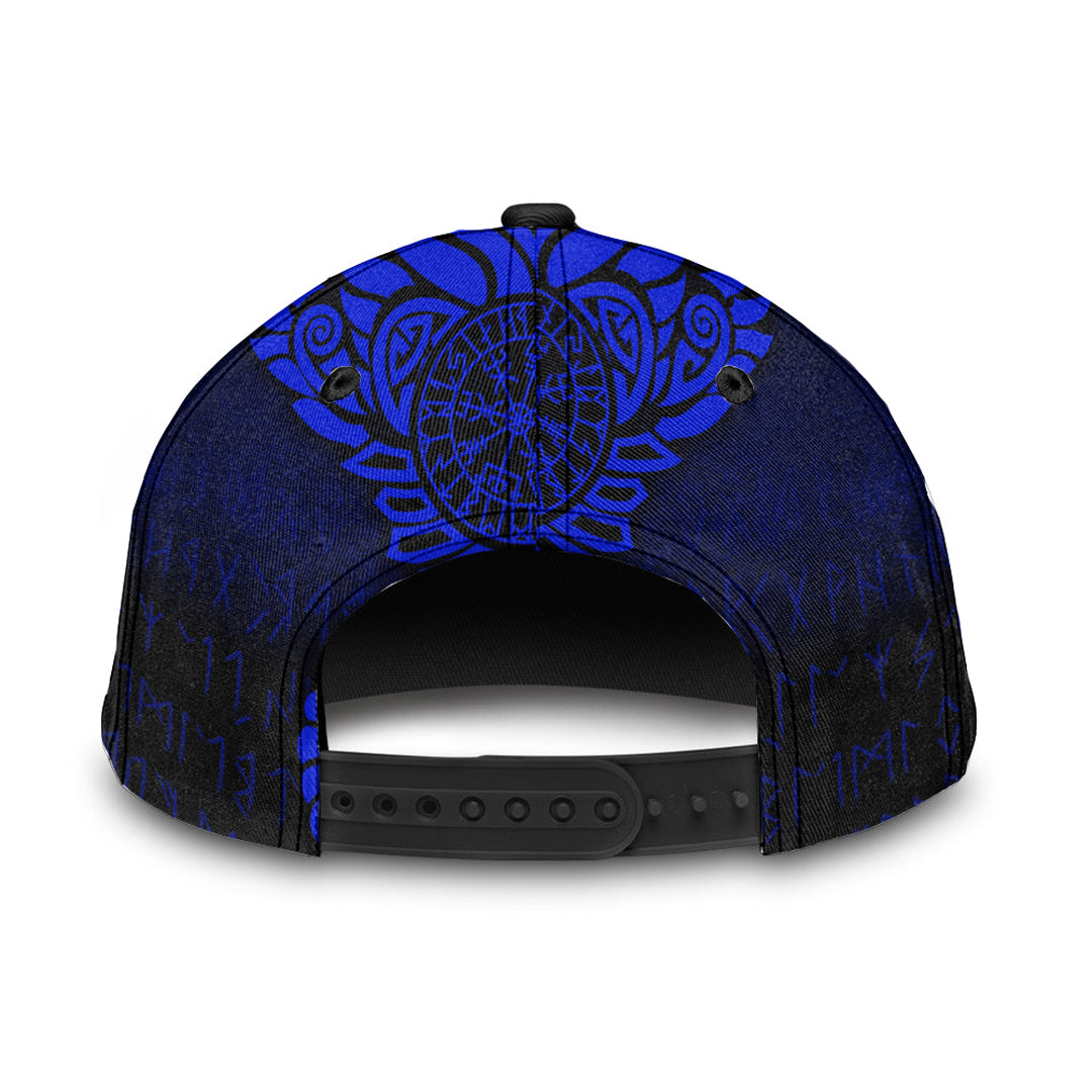 Viking Classic Cap Raven Vegvisir Tattoo Blue Version Classic Cap RLT12