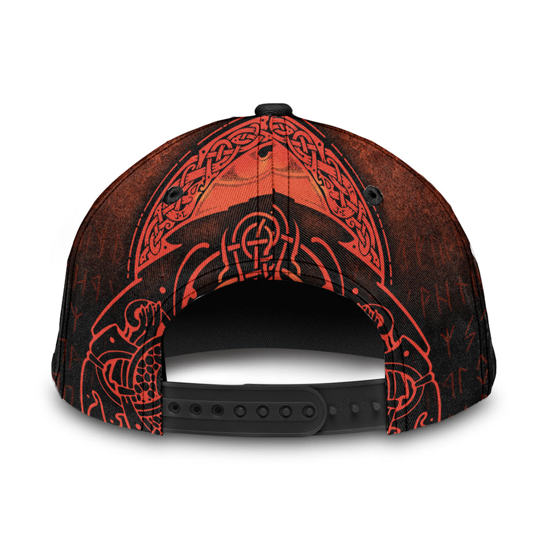 Viking Classic Cap Fenrir Viking 3D Tattoo Orange Version Classic Cap RLT12