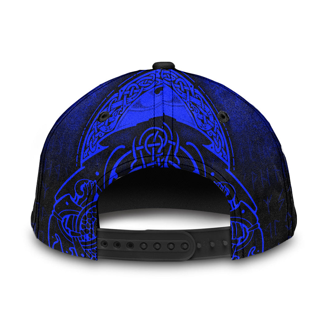 Viking Classic Cap Fenrir Viking 3D Tattoo Blue Version Classic Cap RLT12