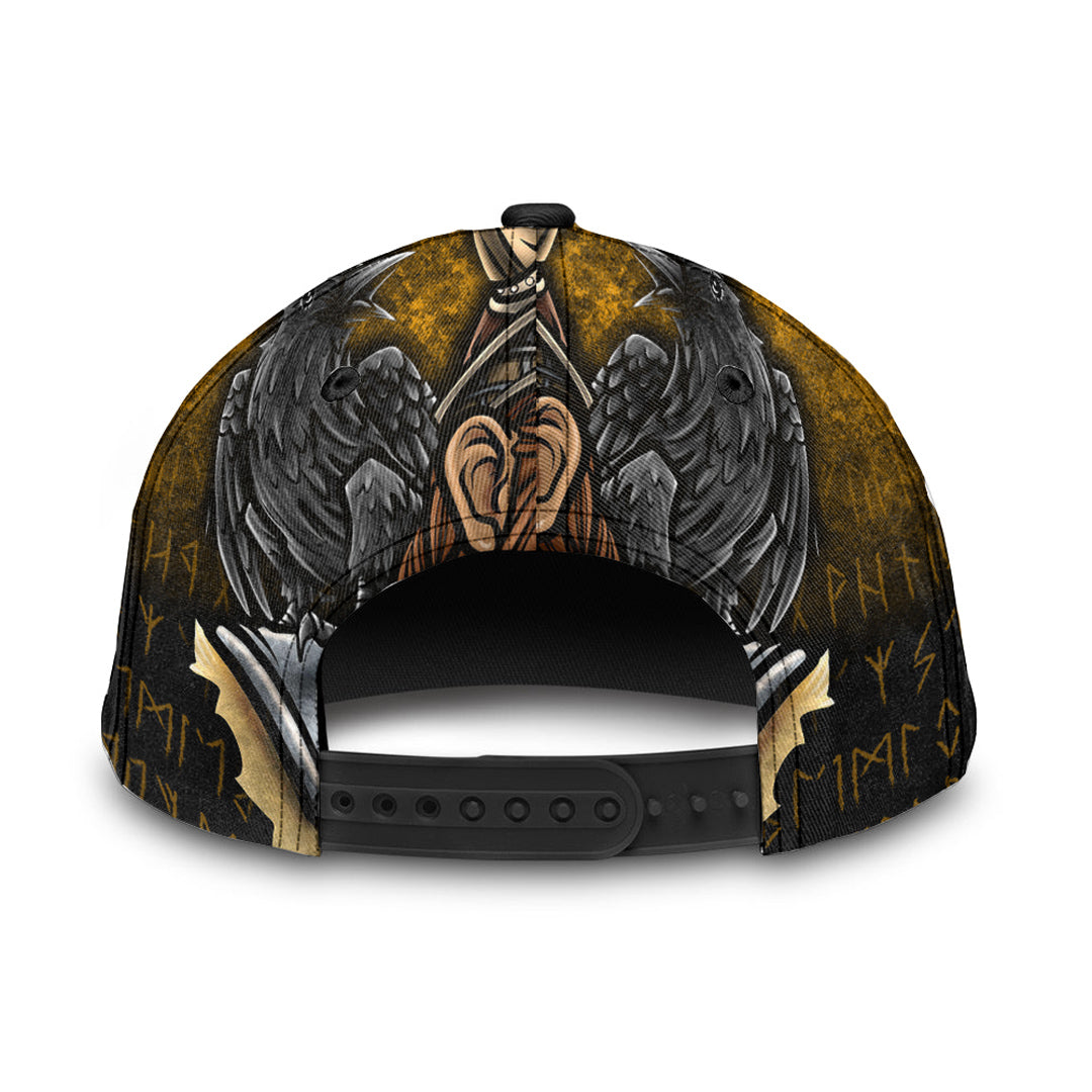 Viking Classic Cap Viking Warrior Odin Valhalla Raven Classic Cap RLT12