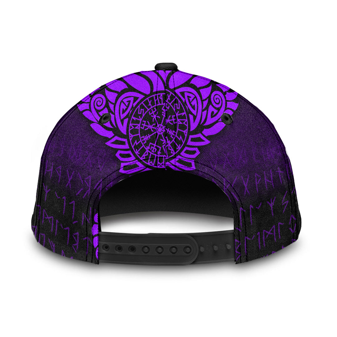 Viking Classic Cap Raven Vegvisir Tattoo Purple Version Classic Cap RLT12