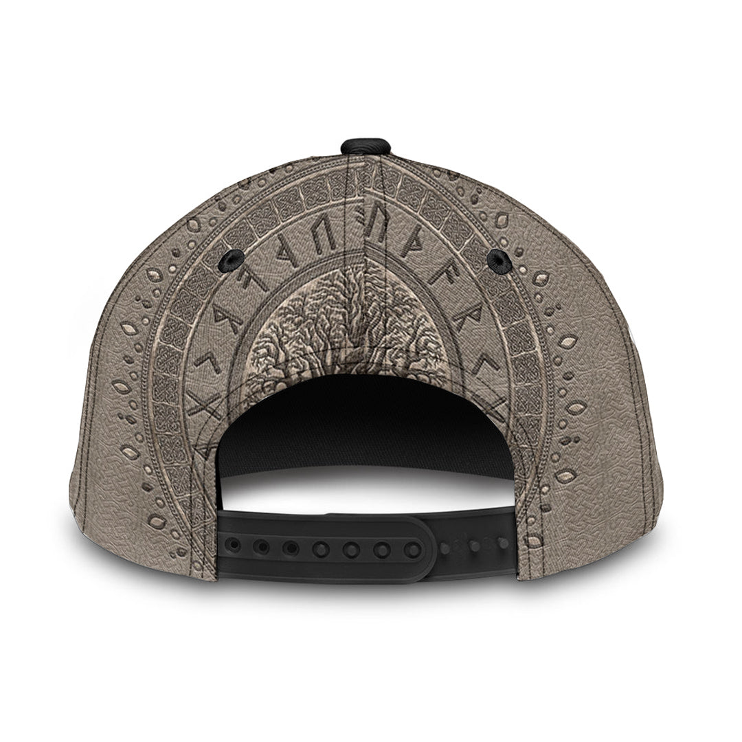 Viking Classic Cap Tree Of Life with Triquetra Beige Classic Cap RLT12