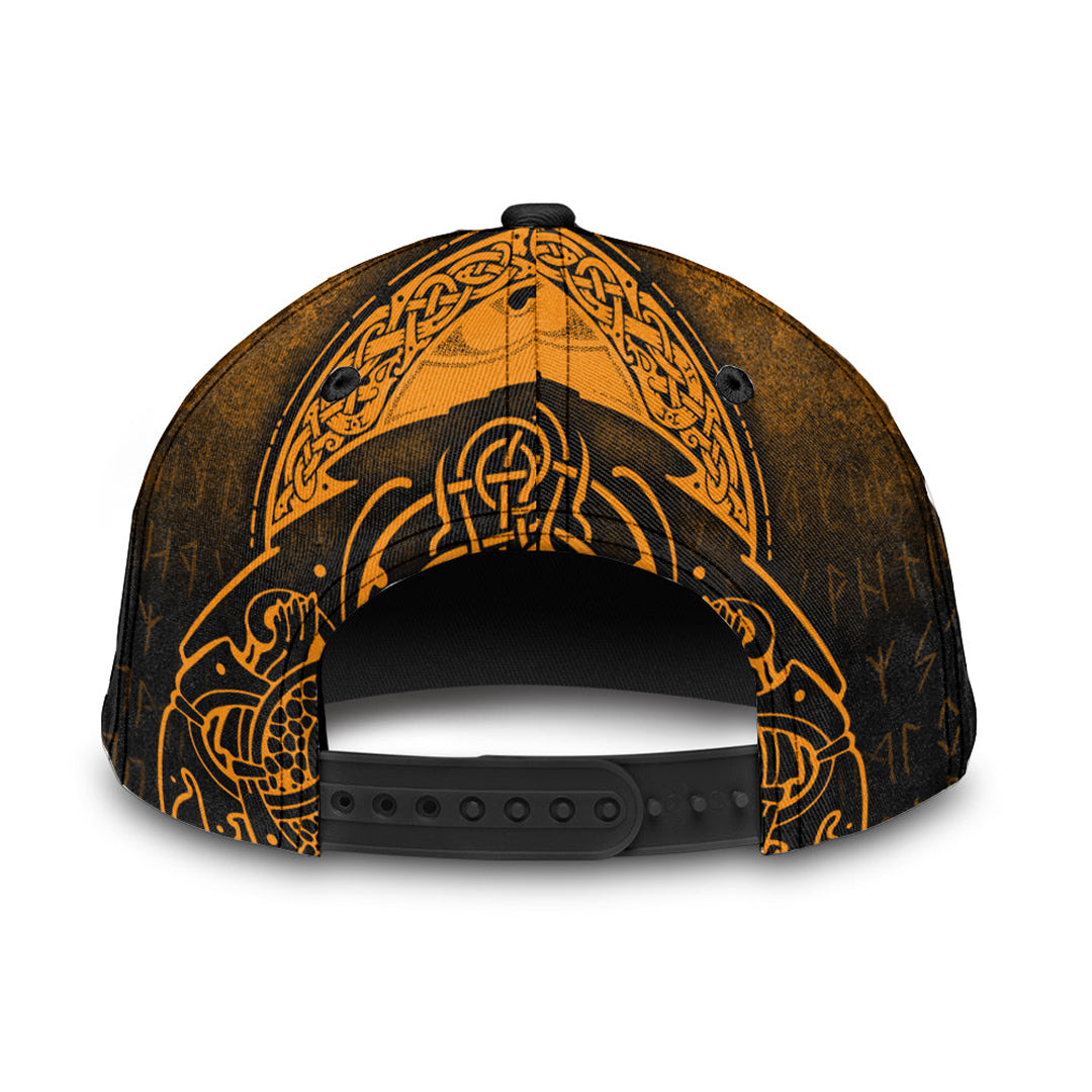 Viking Classic Cap Fenrir Viking 3D Tattoo Gold Version Classic Cap RLT12