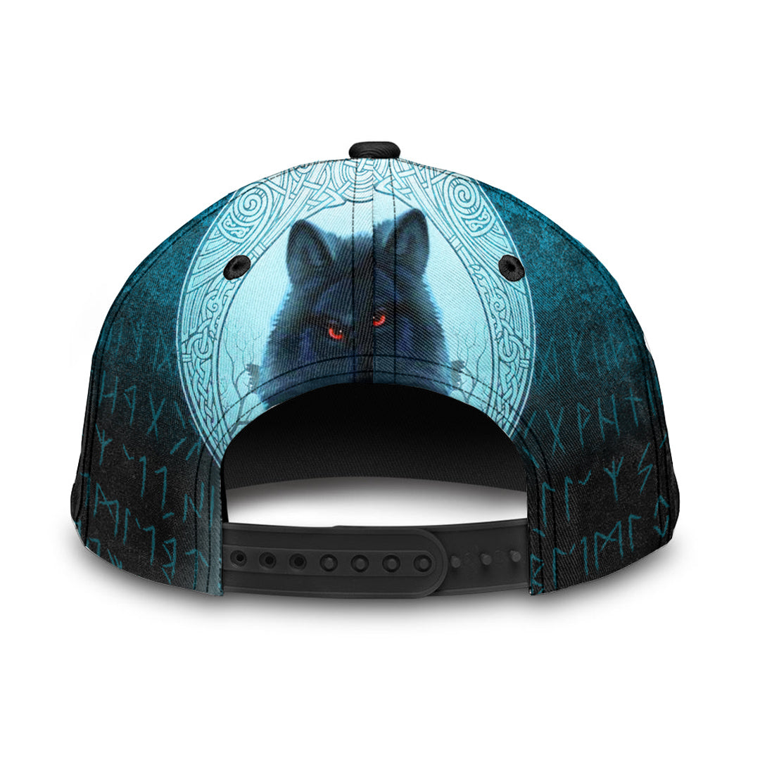 Viking Classic Cap Fenrir Viking Wolf Cyan Version Classic Cap RLT12