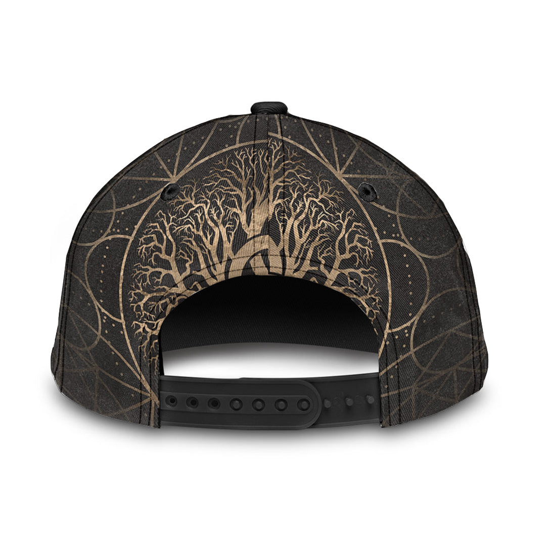 Viking Classic Cap Tree Of Life Yggdrasil with Triquetra Classic Cap RLT12