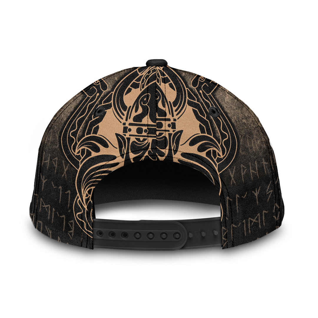 Viking Classic Cap Nordic Warrior Valhalla Norse Gold Version Classic Cap RLT12