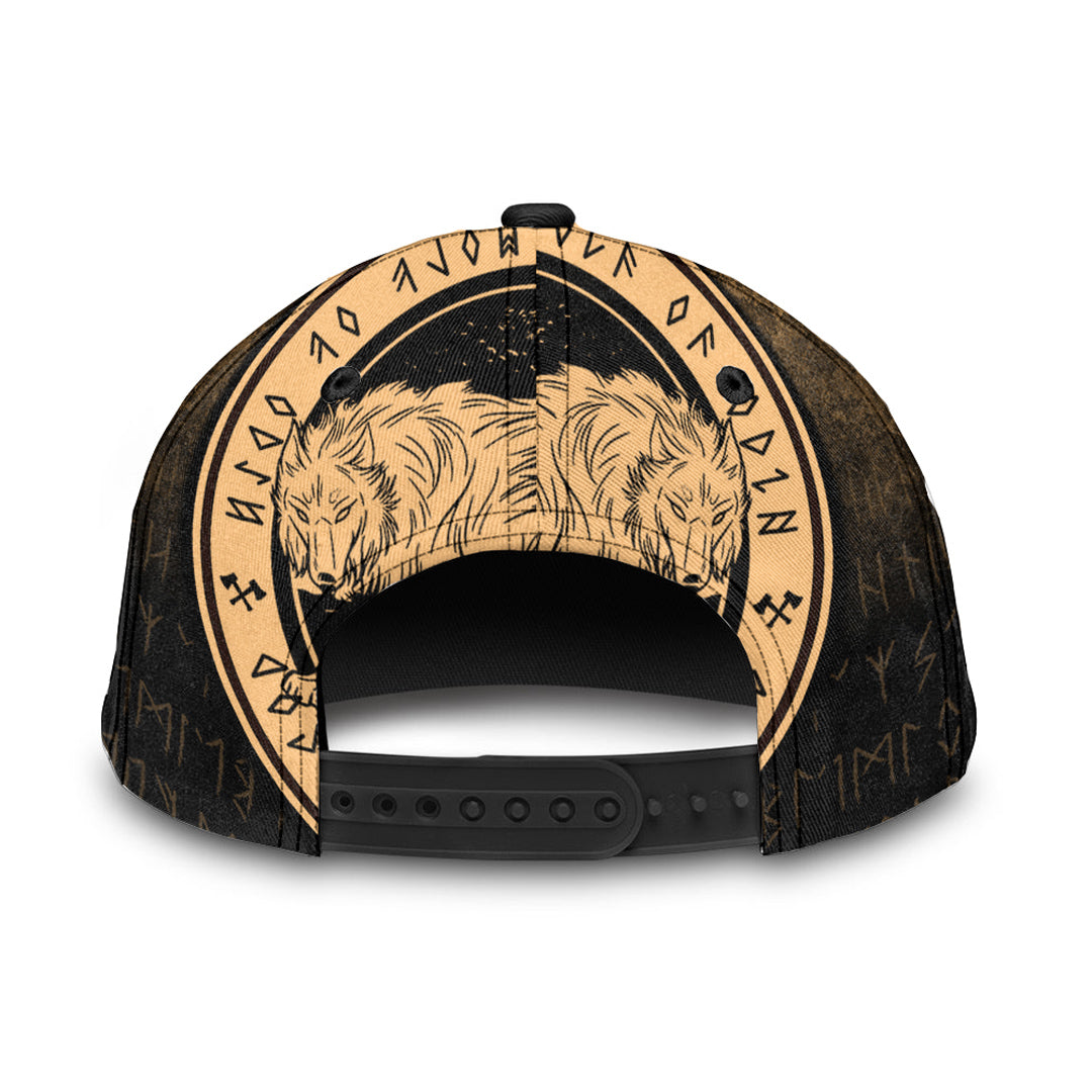 Wonder Print Shop Classic Cap - Wolf Of Odin - Gold Version Classic Cap RLT12