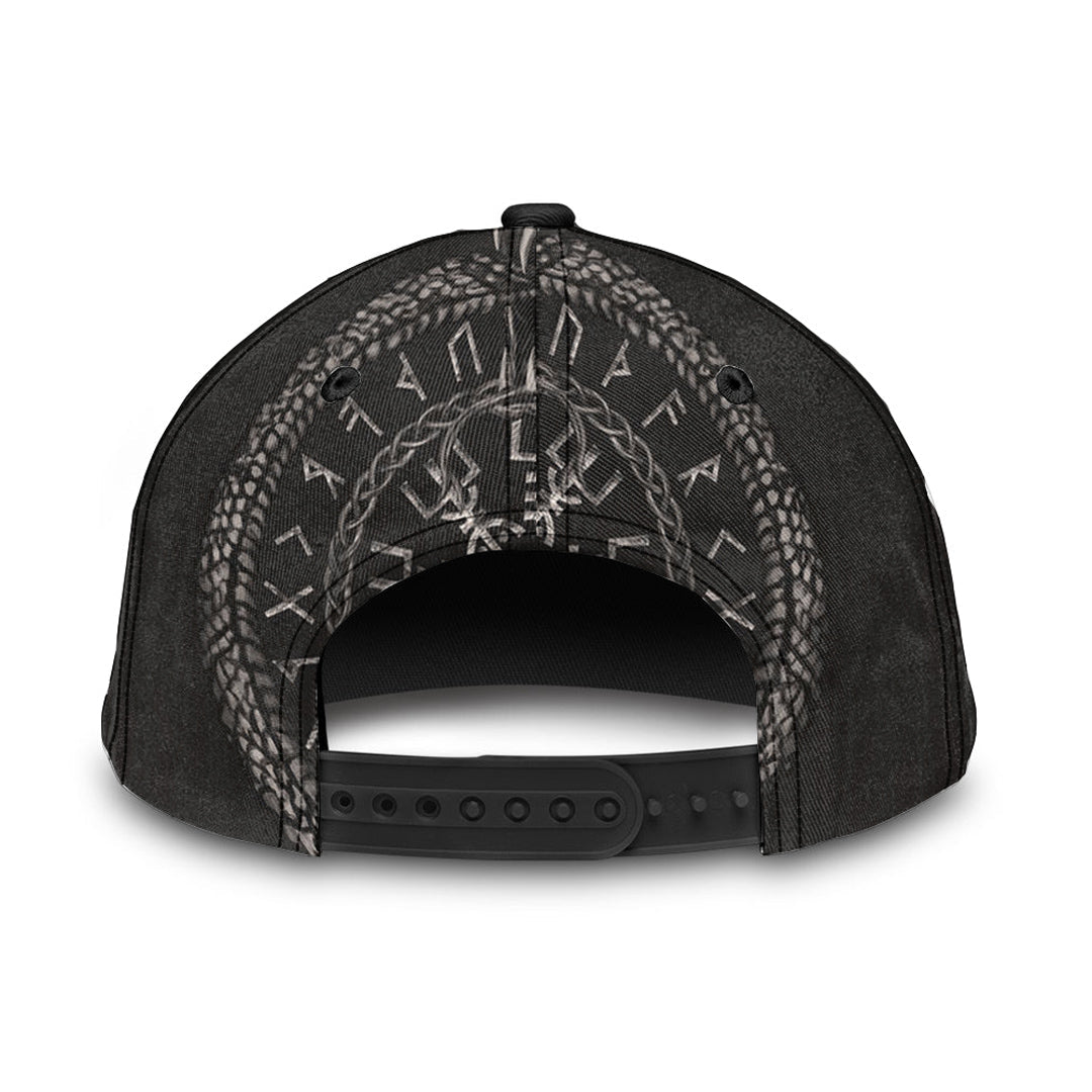 Viking Classic Cap Viking Vegvisir with Ouroboros and Runes Classic Cap RLT12