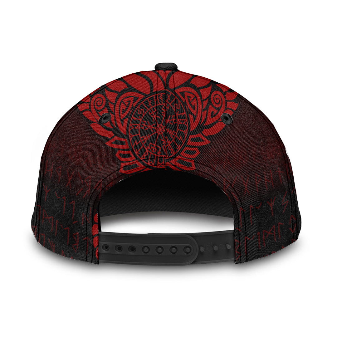 Viking Classic Cap Raven Vegvisir Tattoo Red Version Classic Cap RLT12