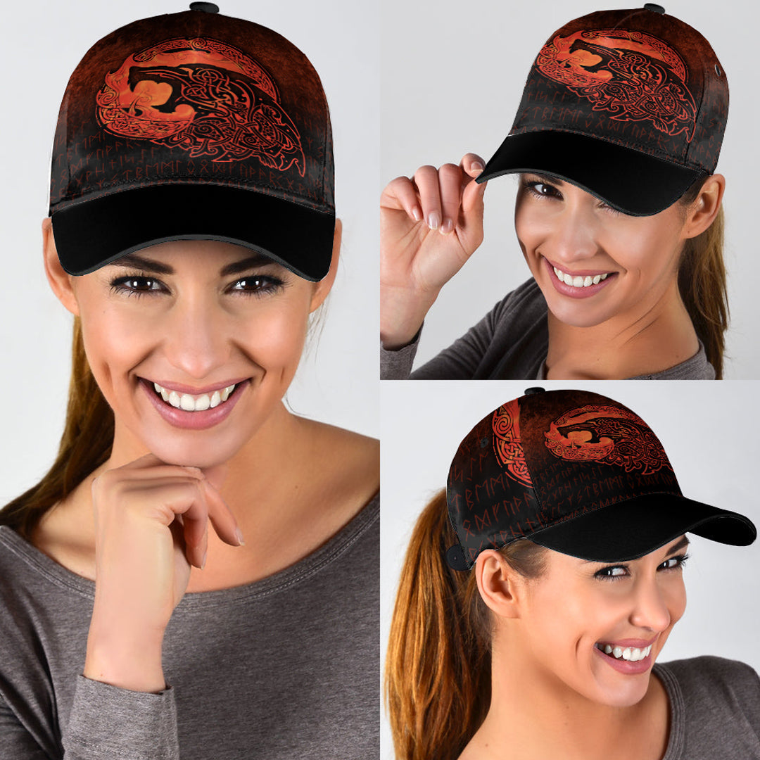 Viking Classic Cap Fenrir Viking 3D Tattoo Orange Version Classic Cap RLT12