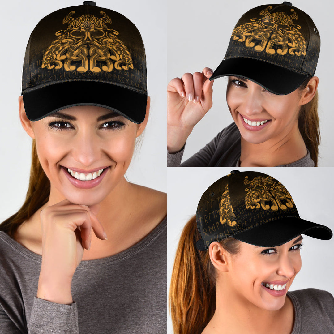 Viking Classic Cap Vikings Odin Valhalla Gold Version Classic Cap RLT12