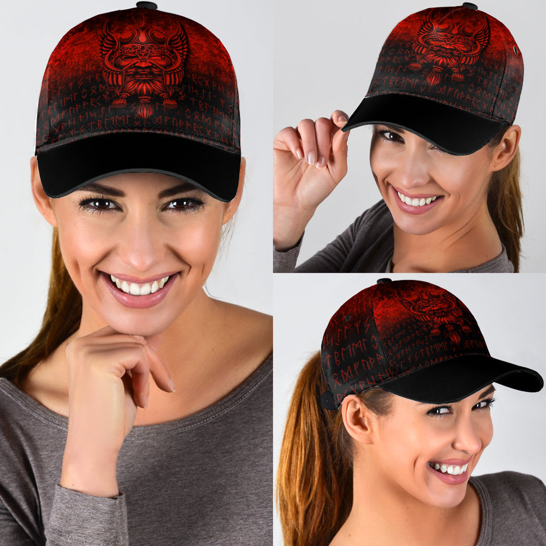 Viking Classic Cap Viking Odin Allfather In Asgard Red Version Classic Cap RLT12
