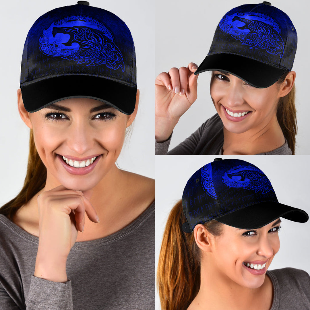Viking Classic Cap Fenrir Viking 3D Tattoo Blue Version Classic Cap RLT12
