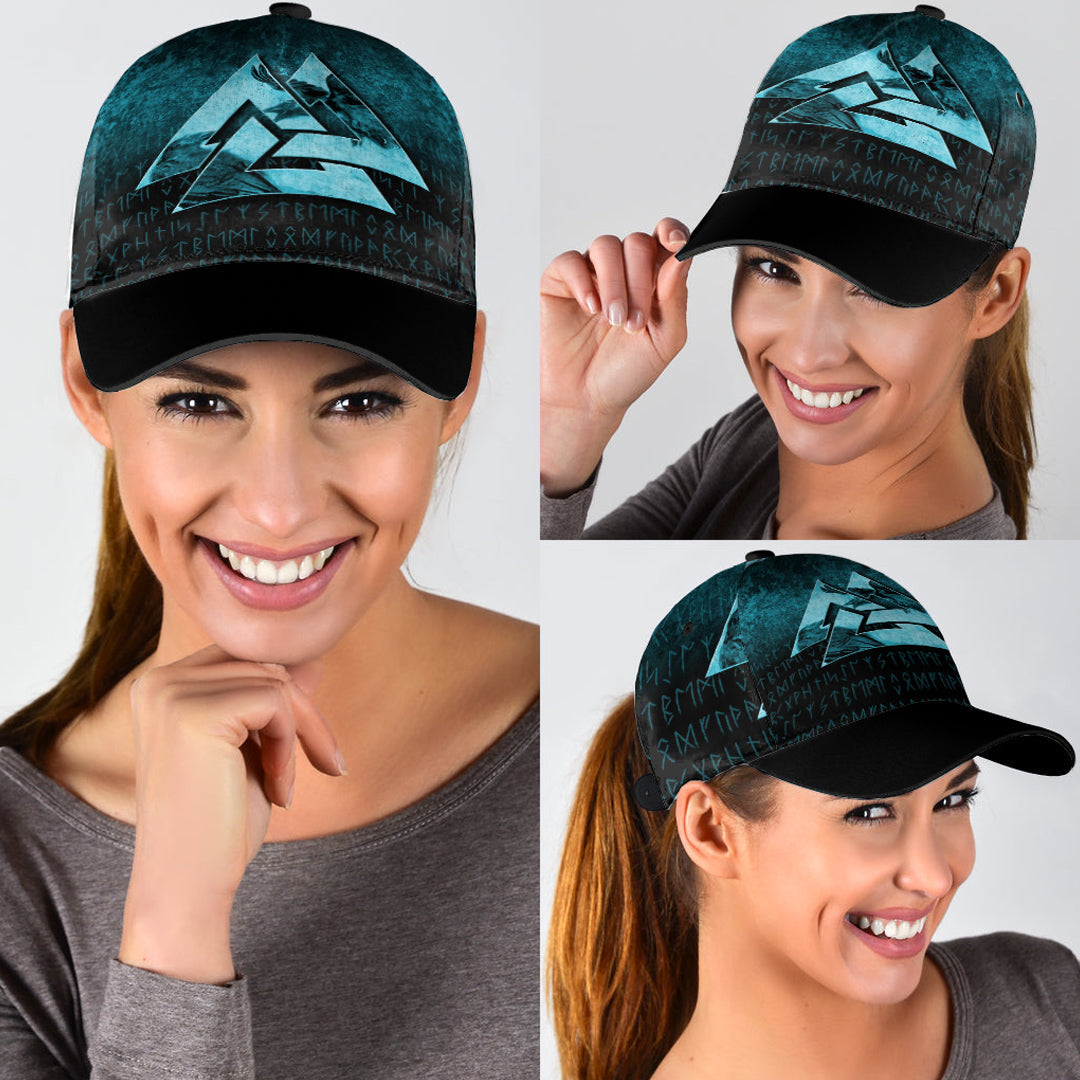 Viking Classic Cap Huginn Muninn Ravens from Odin Viking Cyan Version Classic Cap RLT12