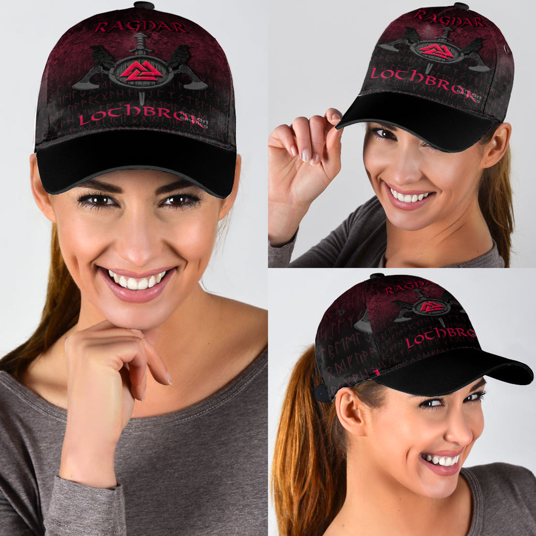 Viking Classic Cap Ragnar Lothbrok Ragnar Lodbrok Viking Warrior Red Version Classic Cap RLT12