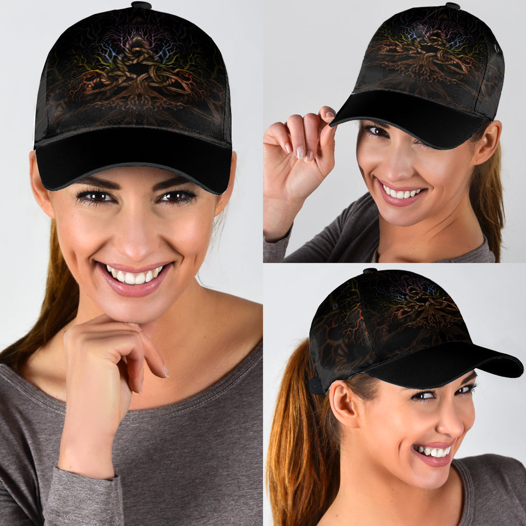 Viking Classic Cap Colorful Tree Of Life With Triquetra Classic Cap RLT12