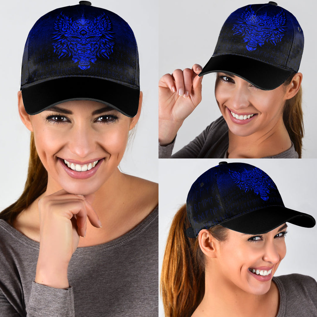 Viking Classic Cap Odin The Allfather Asgard God and Chief Of Aesir Blue Version Classic Cap RLT12