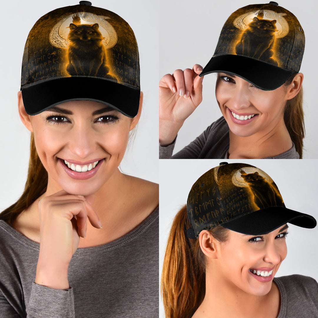 Viking Classic Cap Fenrir Viking Wolf Gold Version Classic Cap RLT12
