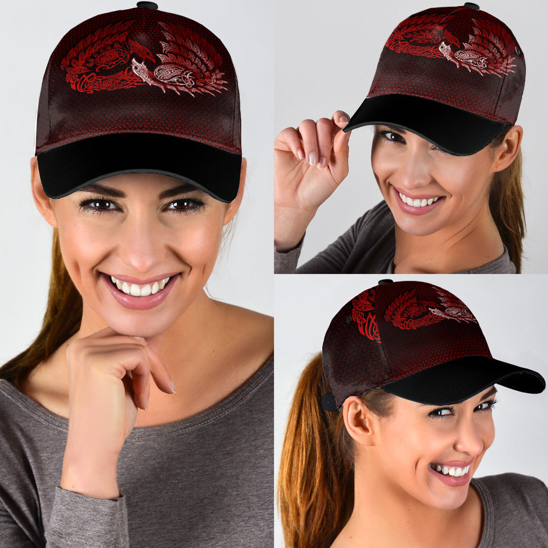 Viking Classic Cap Ragnarok Huginn Muninn Red Version Classic Cap RLT12