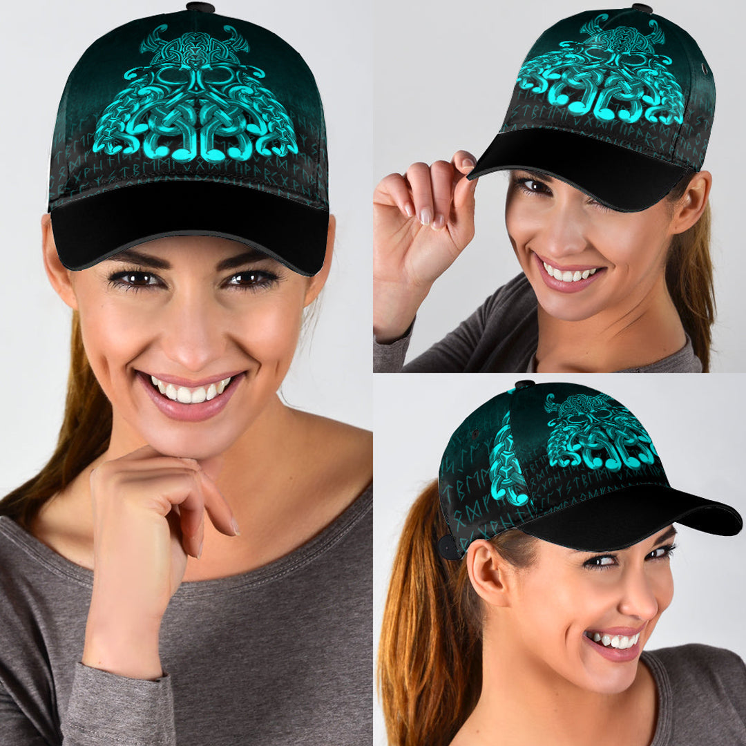 Viking Classic Cap Vikings Odin Valhalla Cyan Version Classic Cap RLT12