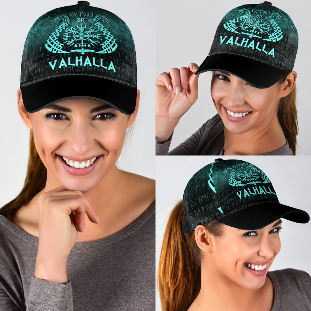 Wonder Print Shop Classic Cap - Victory or Valhalla - Cyan Version Classic Cap RLT12
