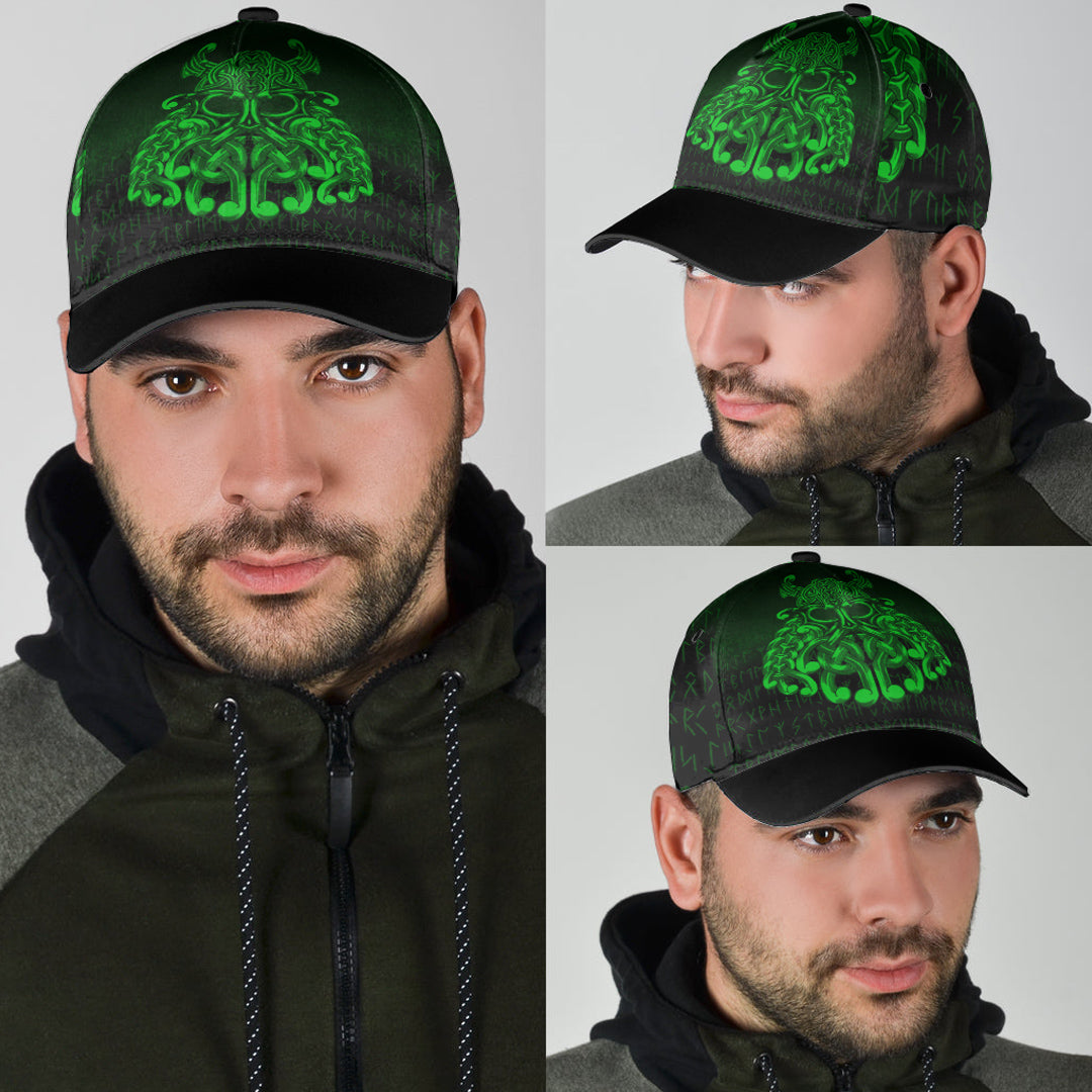 Viking Classic Cap Vikings Odin Valhalla Green Version Classic Cap RLT12
