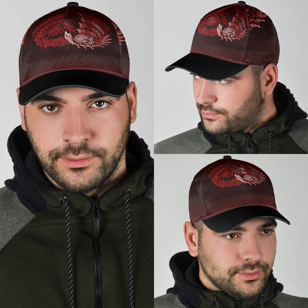 Viking Classic Cap Ragnarok Huginn Muninn Red Version Classic Cap RLT12