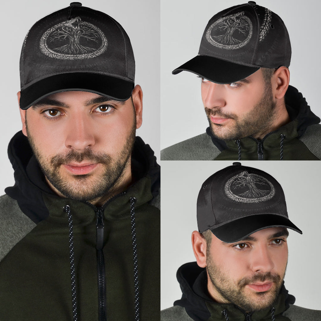Viking Classic Cap Ouroboros with Tree Of Life Classic Cap RLT12