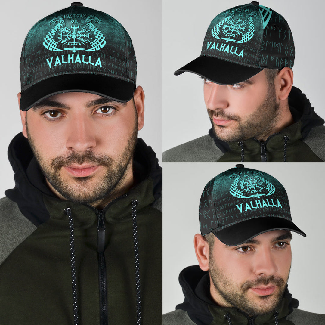 Wonder Print Shop Classic Cap - Victory or Valhalla - Cyan Version Classic Cap RLT12