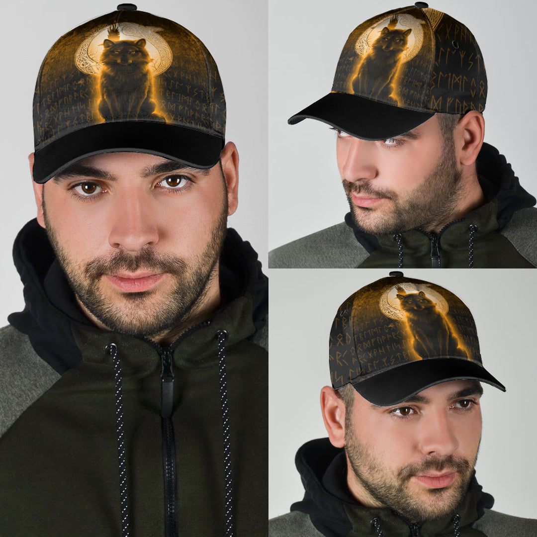 Viking Classic Cap Fenrir Viking Wolf Gold Version Classic Cap RLT12
