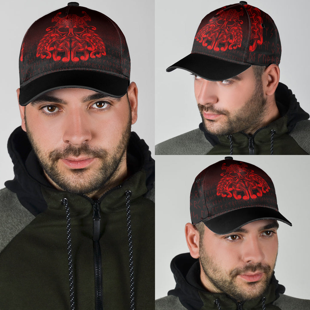 Viking Classic Cap Vikings Odin Valhalla Red Version Classic Cap RLT12